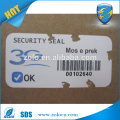 Custom Security Seal Zerstörbare Etiketten mit Tracking Barcode Serial Numbers gedruckt, Tamper Evident Asset Property Labels